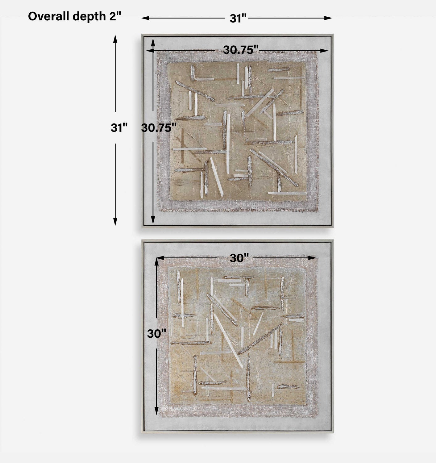 UTTERMOST UNPREDICTABLE HAND PAINTED CANVASES - Art