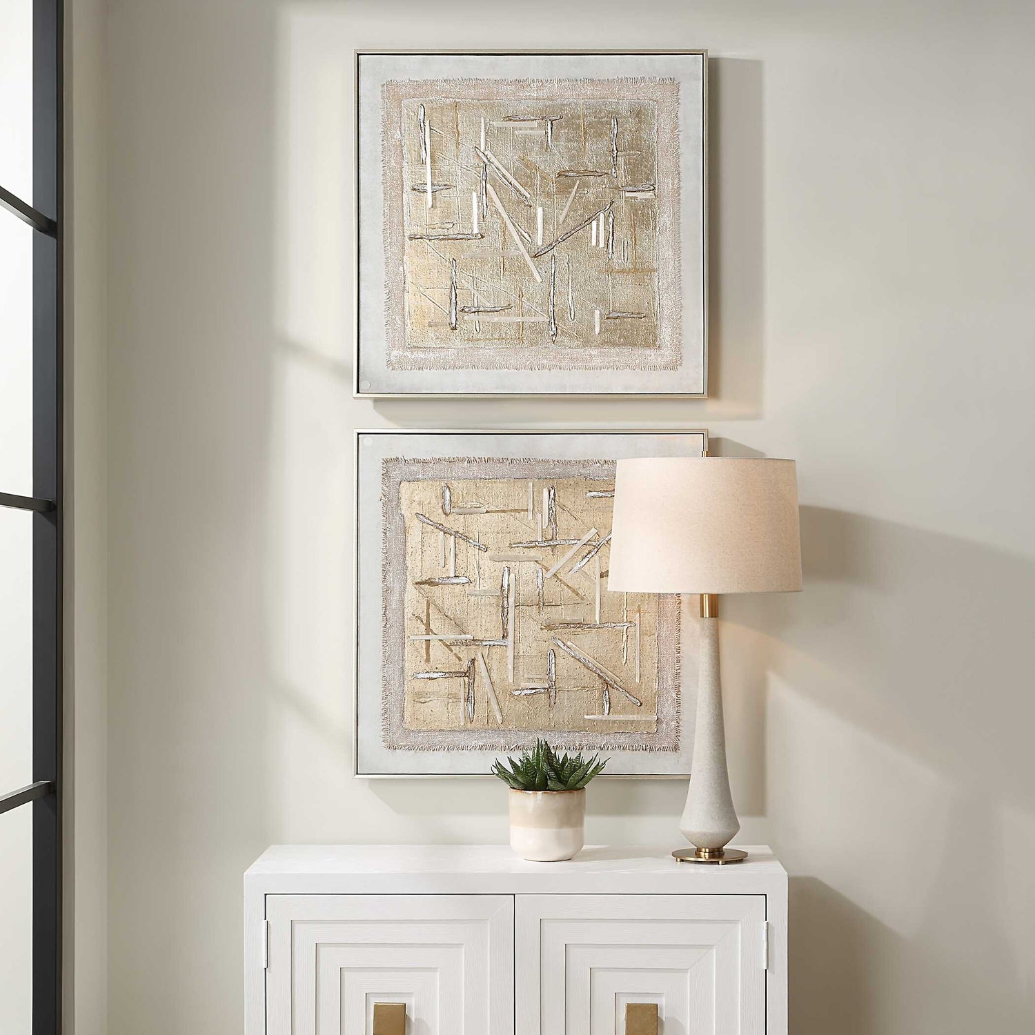UTTERMOST Unpredictable Hand Painted Canvases Set Of 2 - Art