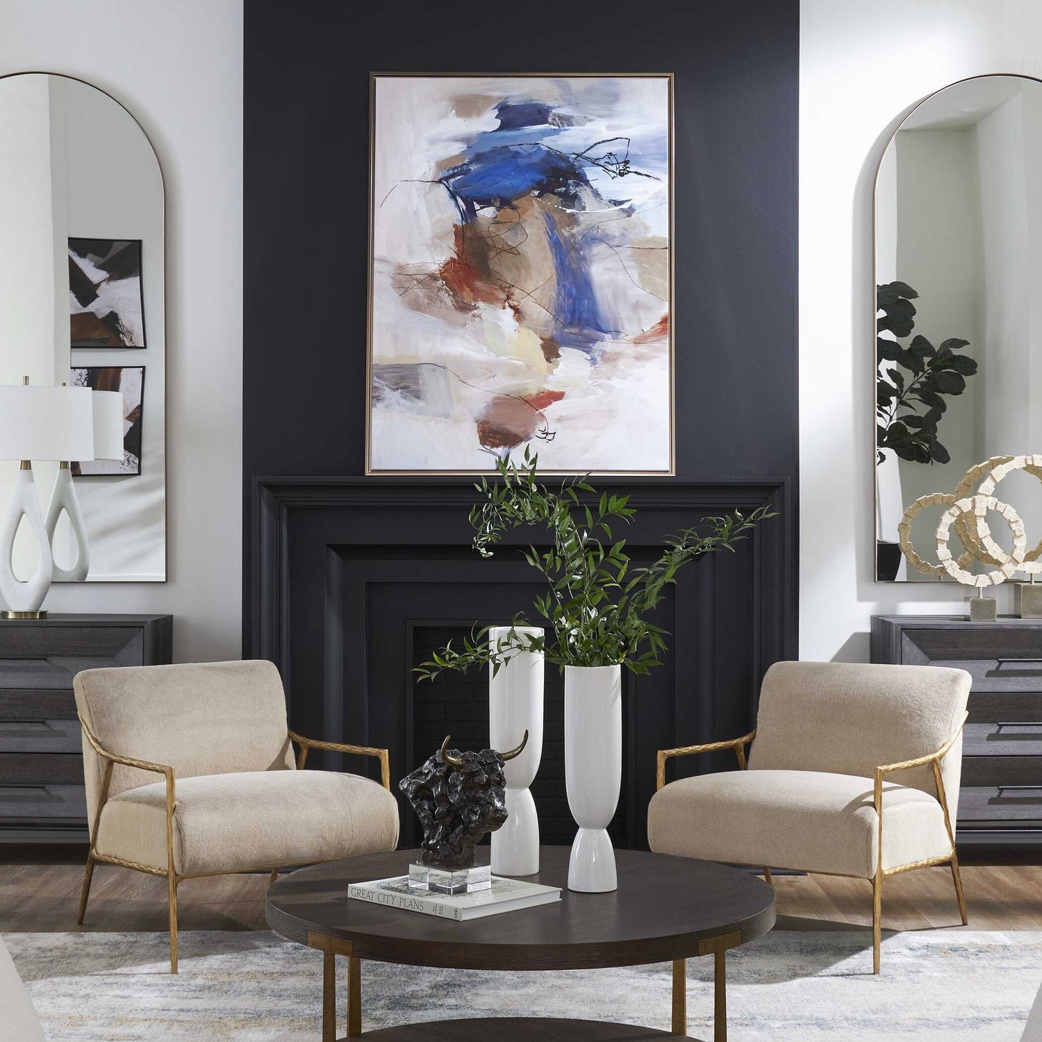 UTTERMOST SUBTLE NUANCES FRAMED ABSTRACT ART - Art