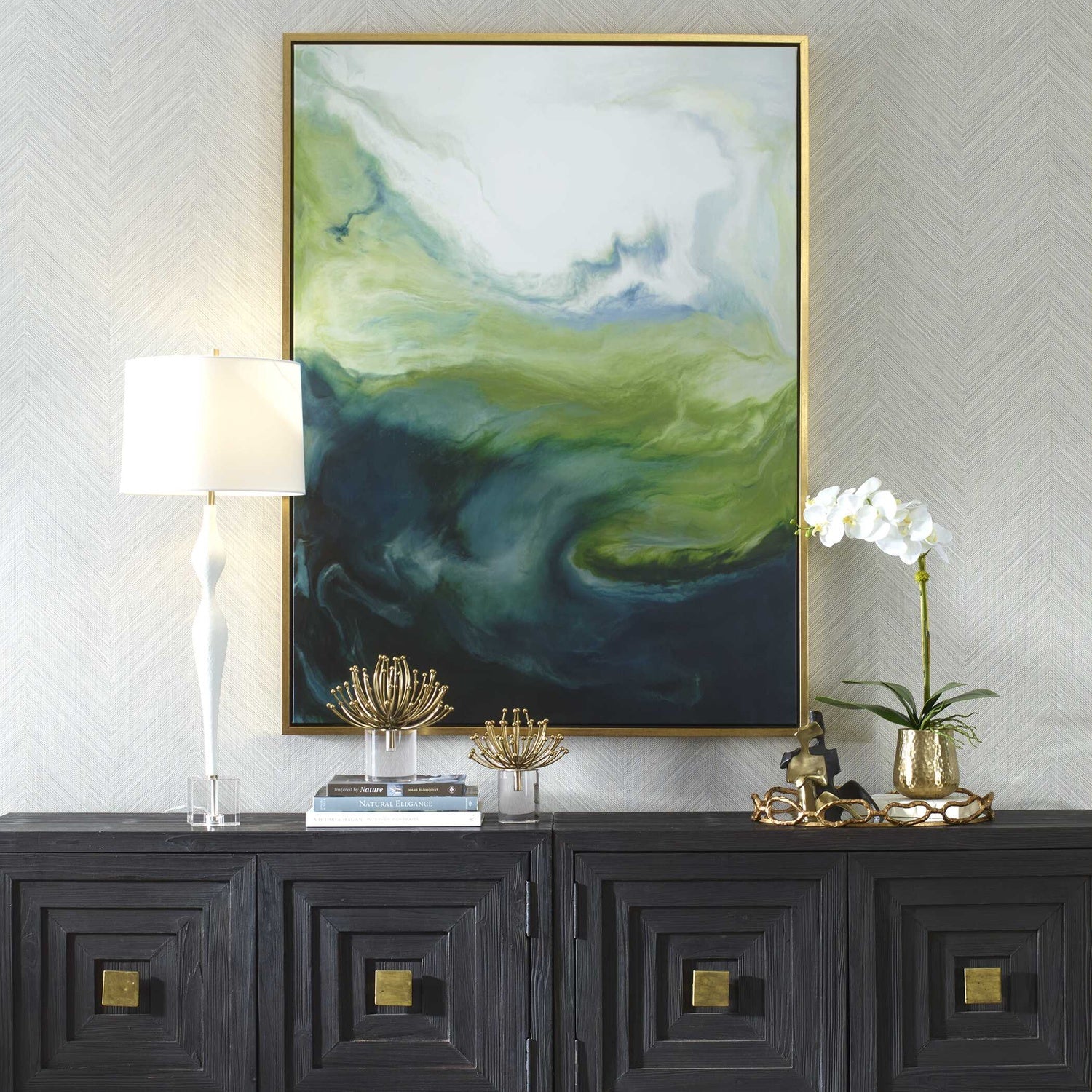 UTTERMOST SERENE FRAMED ABSTRACT ART - Art