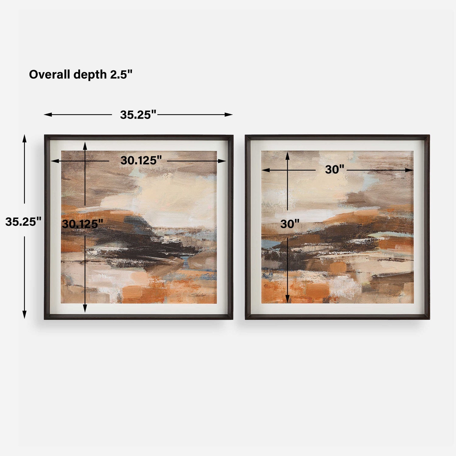 UTTERMOST Cinnamon Shore Framed Prints Set Of 2 - Art