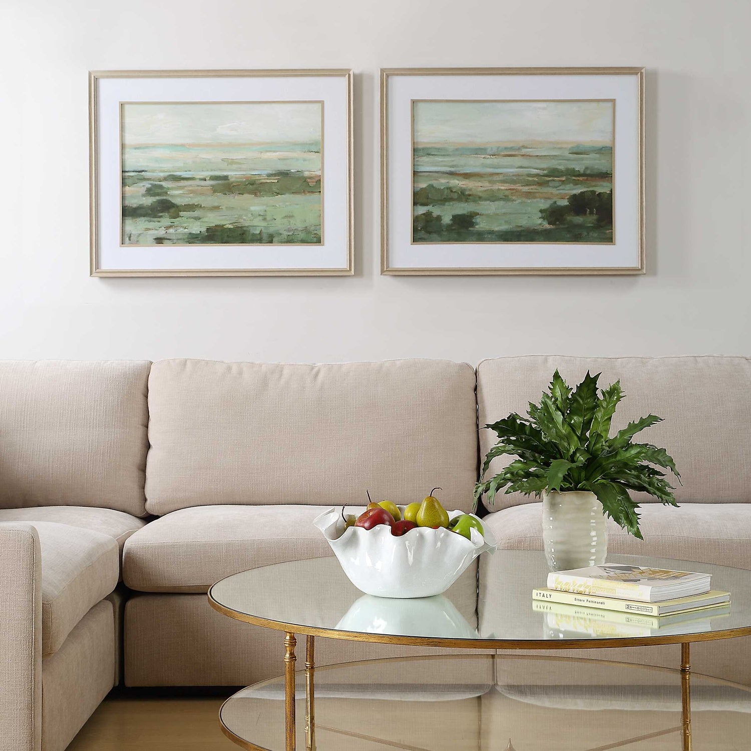 UTTERMOST Warm Valley Framed Prints Set Of 2 - Art
