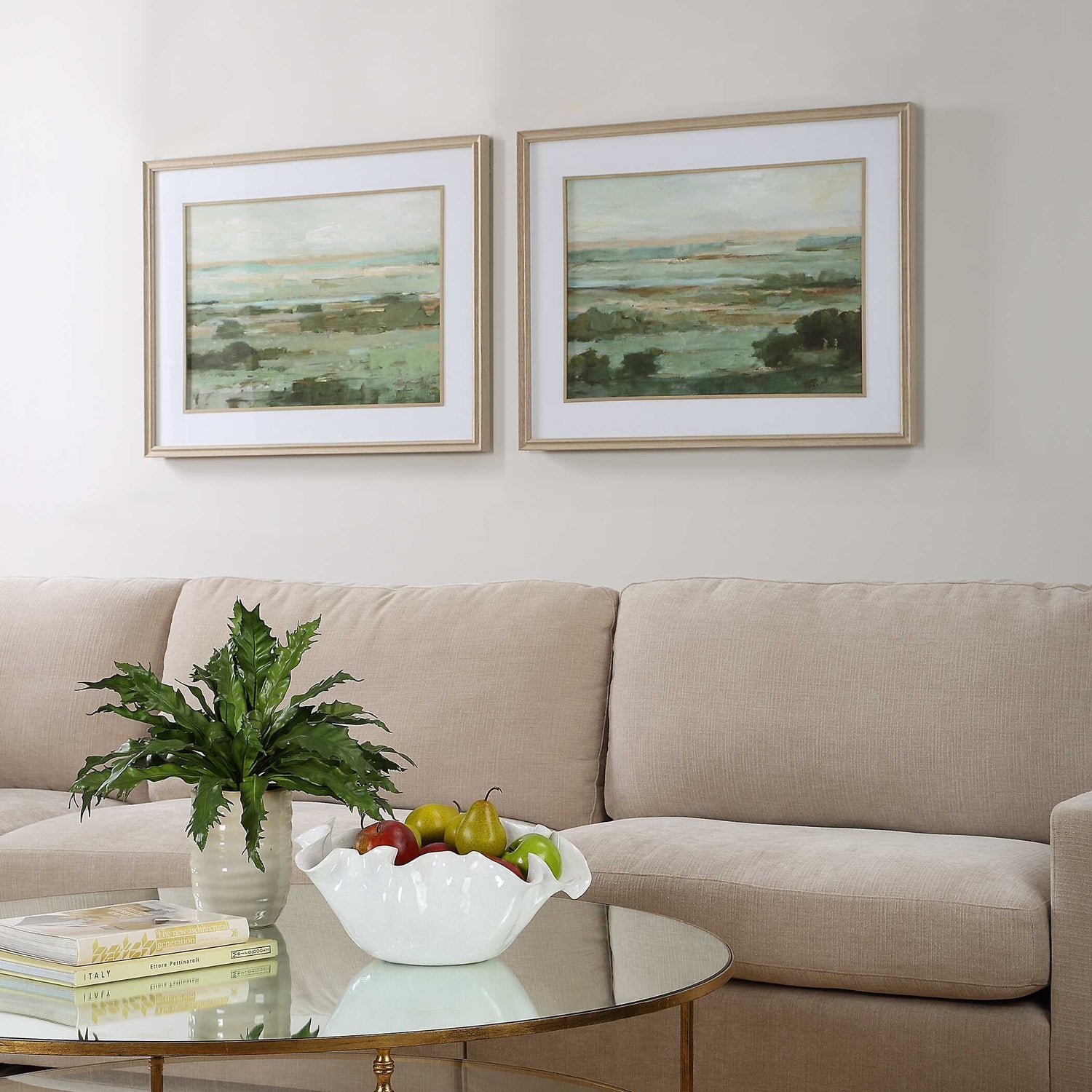 UTTERMOST Warm Valley Framed Prints Set Of 2 - Art