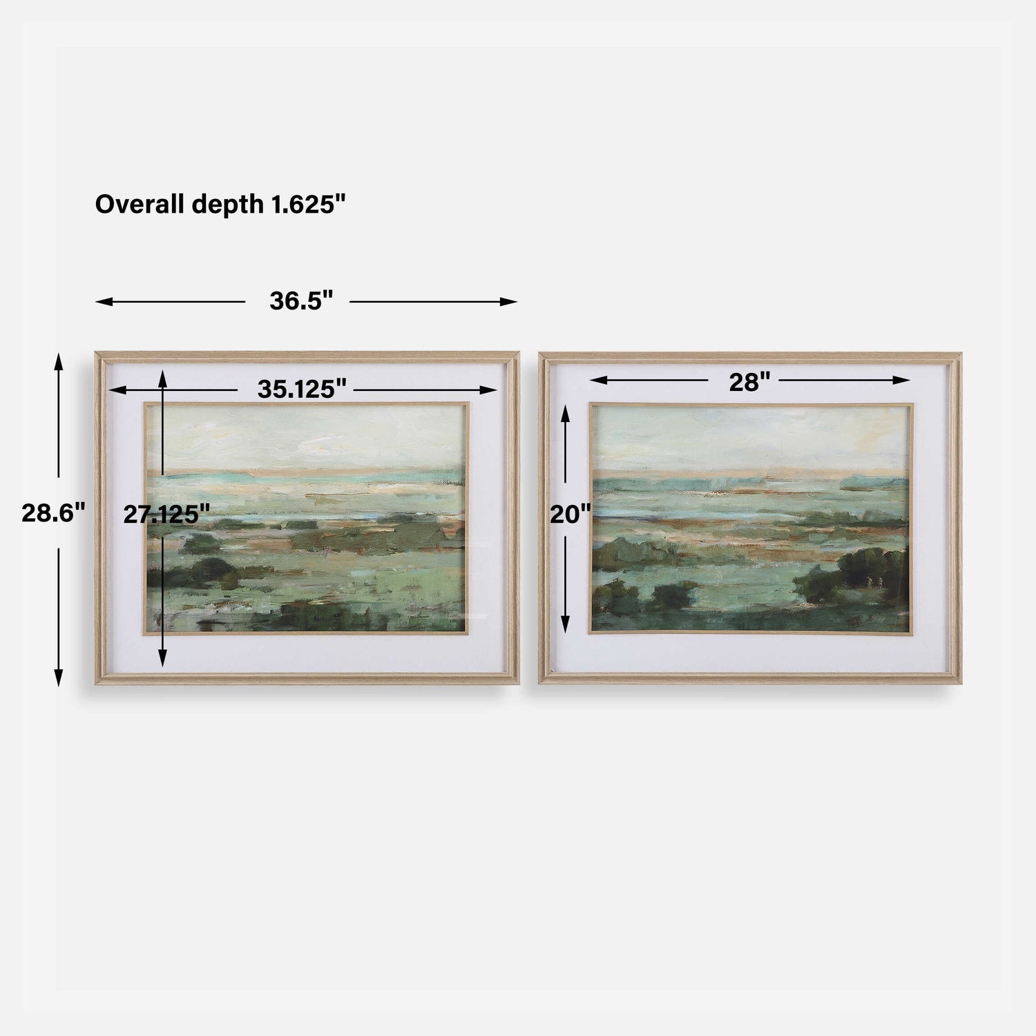 UTTERMOST Warm Valley Framed Prints Set Of 2 - Art