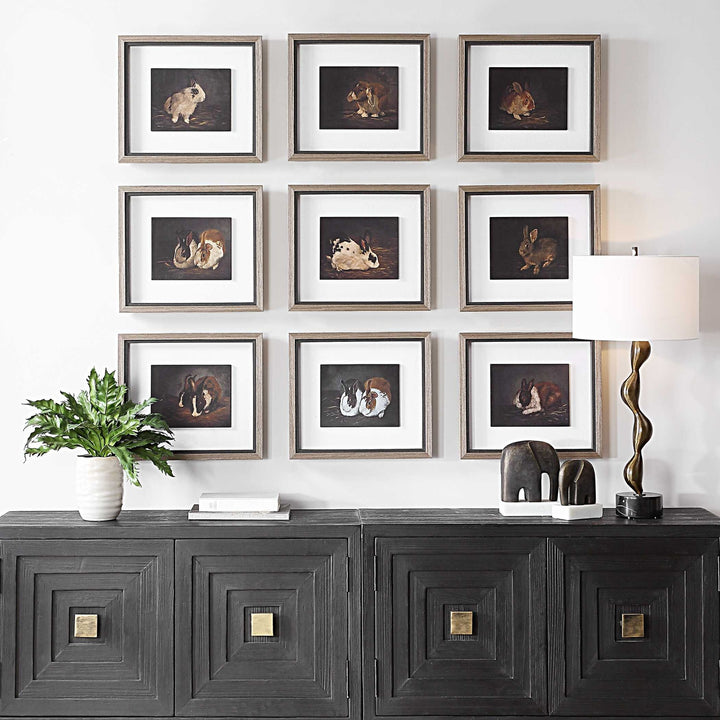 UTTERMOST RESTING BUNNY FRAMED PRINTS - Art
