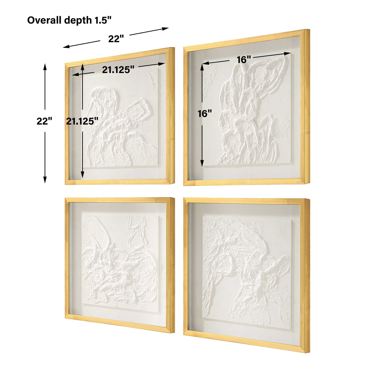 UTTERMOST Fourfold Framed Prints Set Of 4 - Art