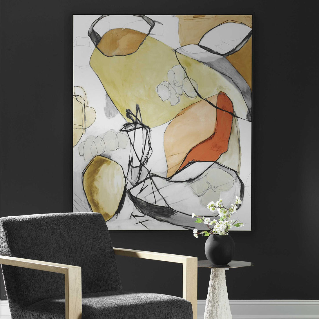 UTTERMOST Improvision Framed Abstract Art - Art
