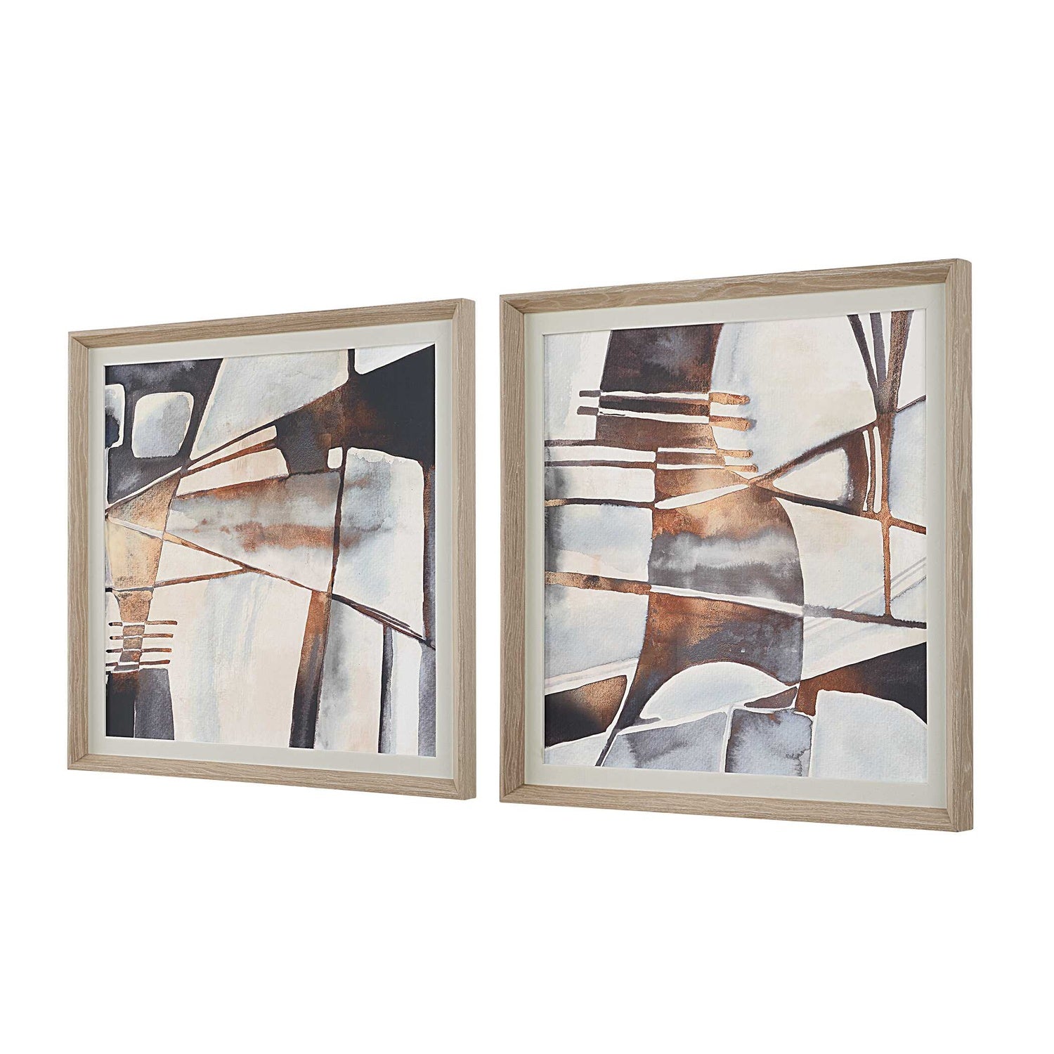 UTTERMOST Vetrina Framed Abstract Prints Set Of 2 - Art
