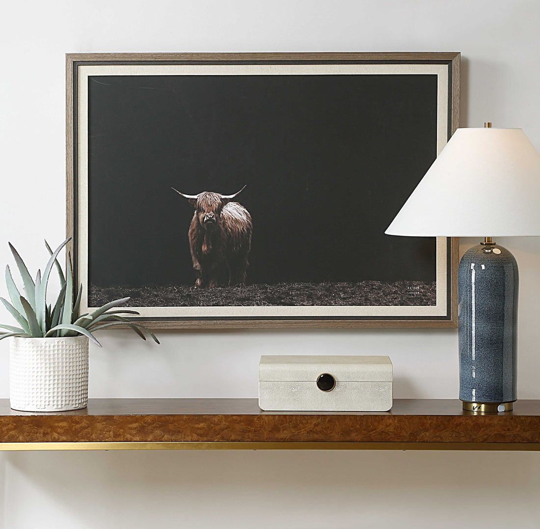 UTTERMOST King Of The Hill Framed Bovine Print - Art
