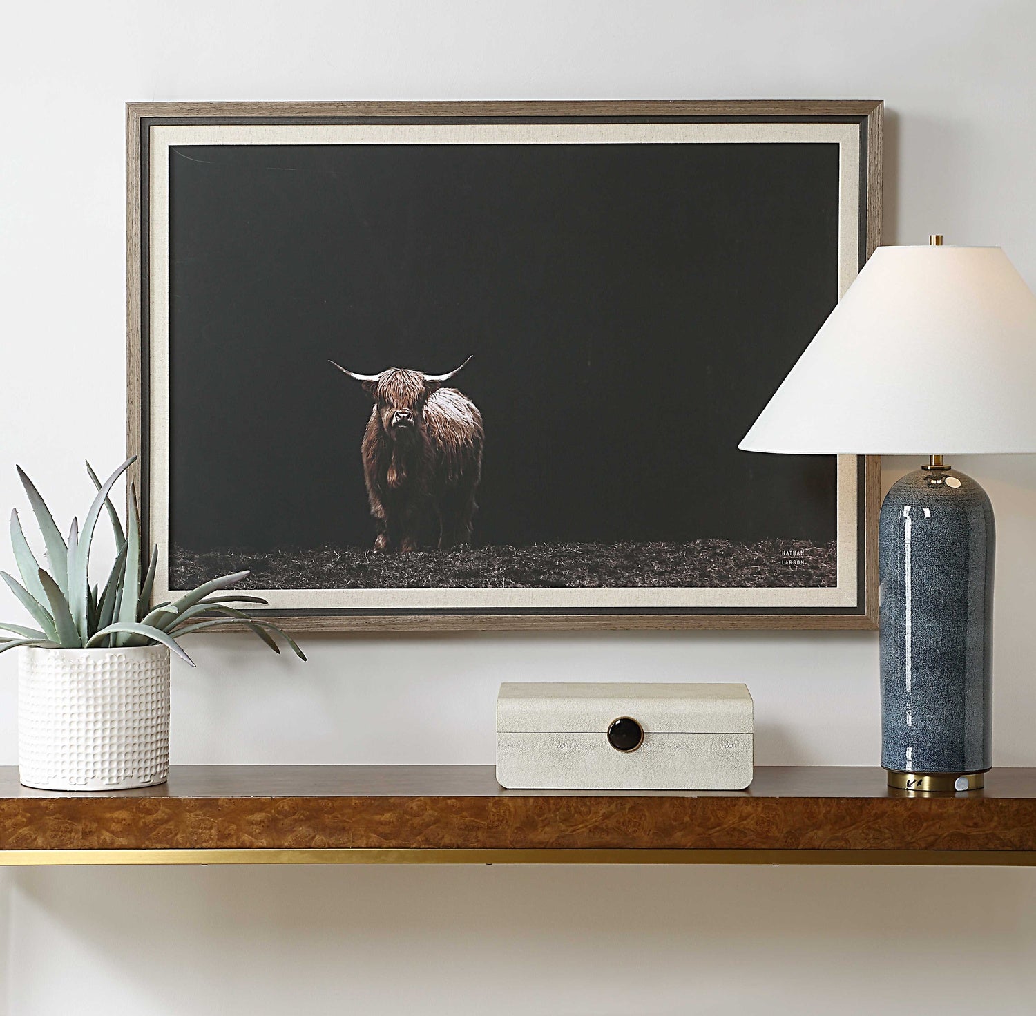 UTTERMOST King Of The Hill Framed Bovine Print - Art