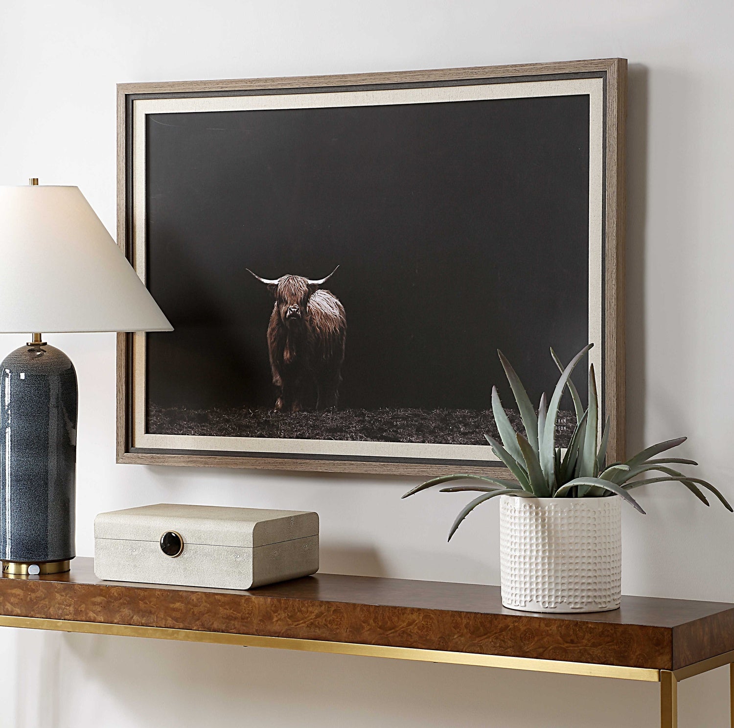 UTTERMOST KING OF THE HILL FRAMED BOVINE PRINT - Art