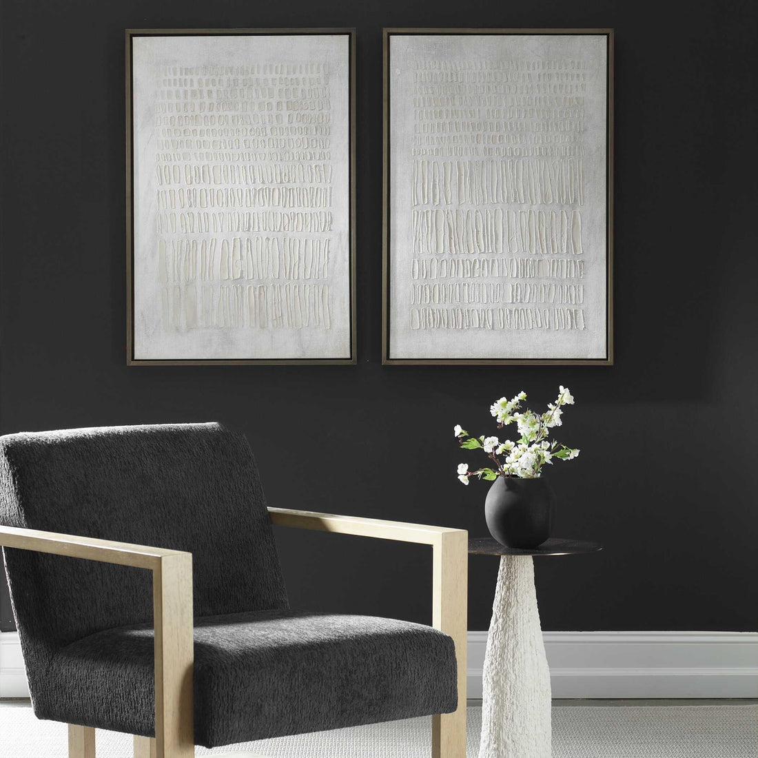 UTTERMOST Social Theory Framed Canvases Set Of 2 - Art