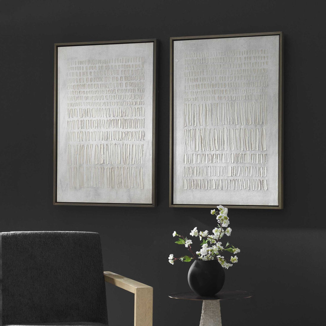 UTTERMOST Social Theory Framed Canvases Set Of 2 - Art