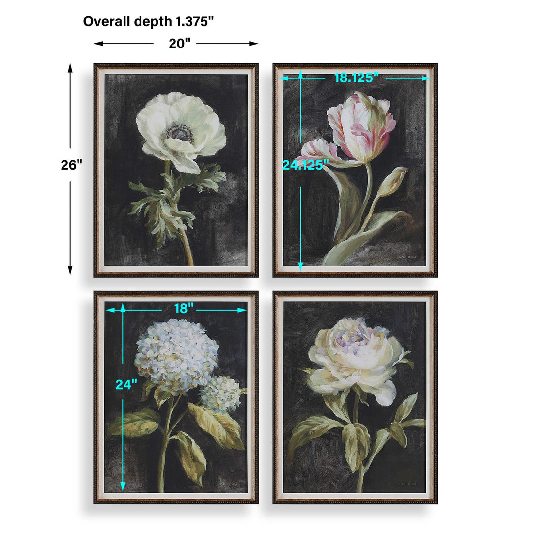 UTTERMOST FLORALS ON FRAMED PRINTS - Art