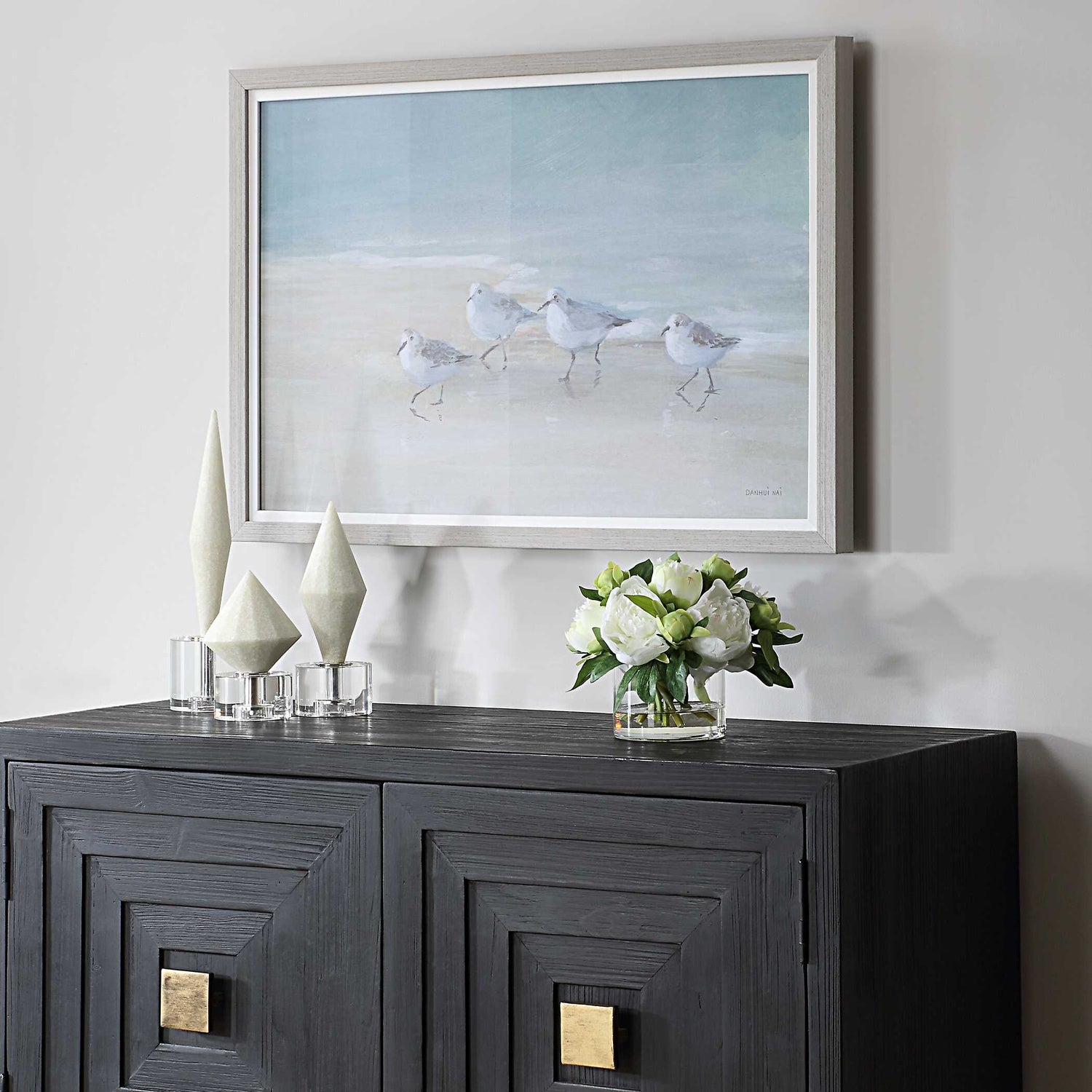 UTTERMOST TRANQUIL SHOREBIRDS ON THE SAND FRAMED PRINT - Art