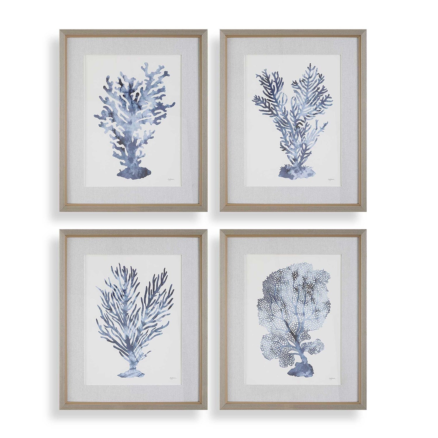 UTTERMOST Shibori Framed Prints Set Of 4 - Art