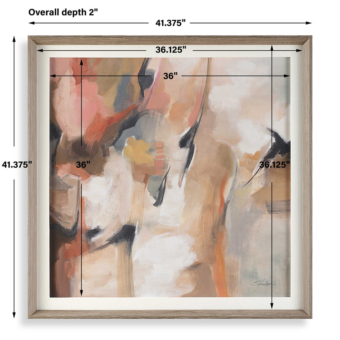UTTERMOST UPHILL FRAMED ABSTRACT PRINT - Art