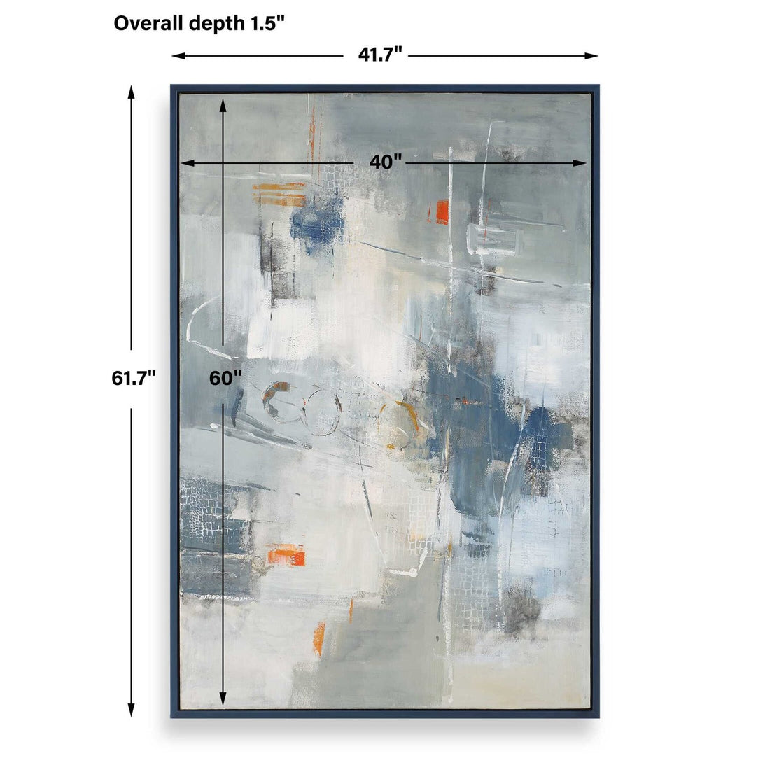 UTTERMOST BLUEPRINT HAND PAINTED MODERN ART - Art