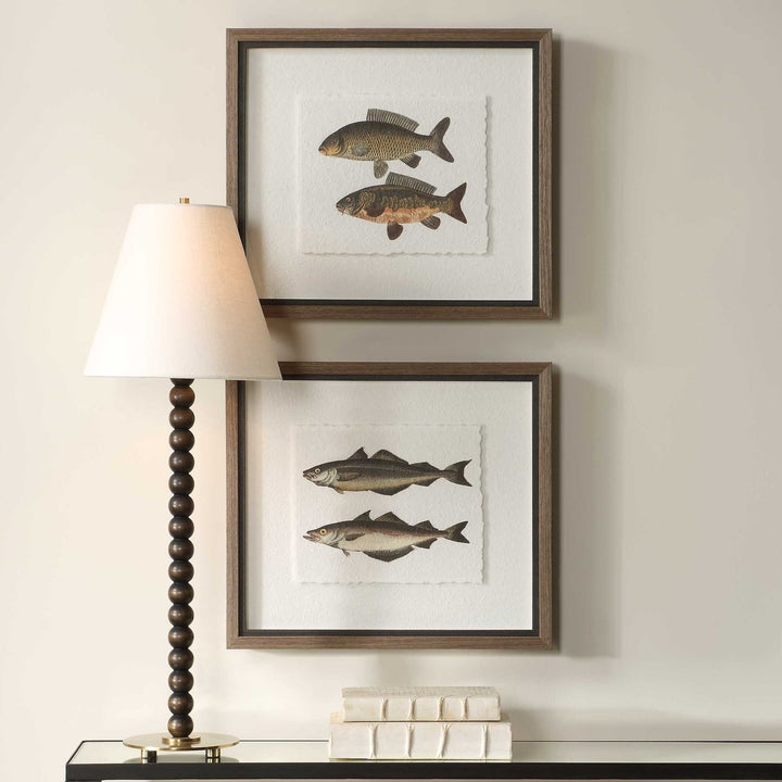 UTTERMOST The Catch Framed Fish Prints Set Of 2 - Art