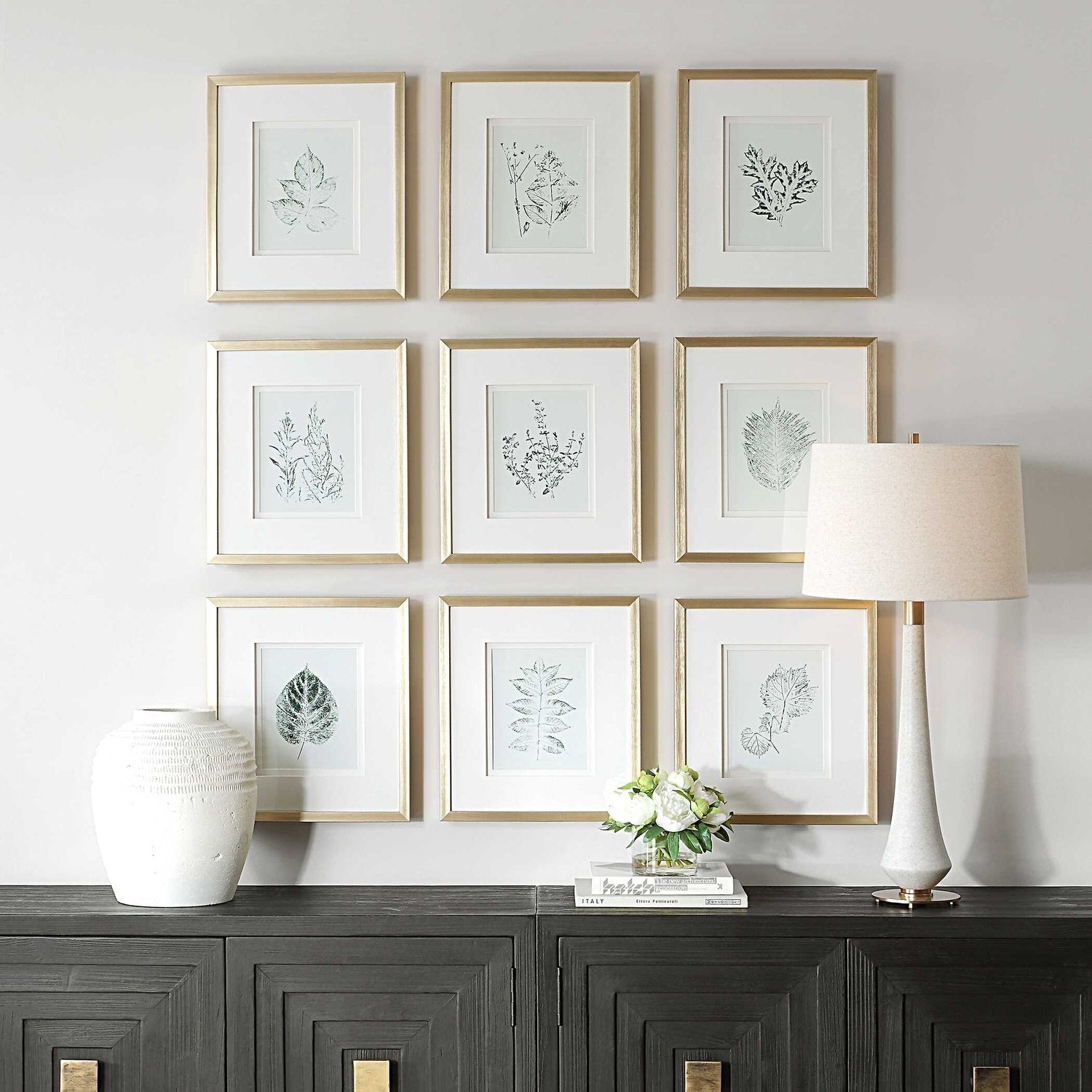 UTTERMOST Nature's Script Framed Prints Set Of 9 - Art
