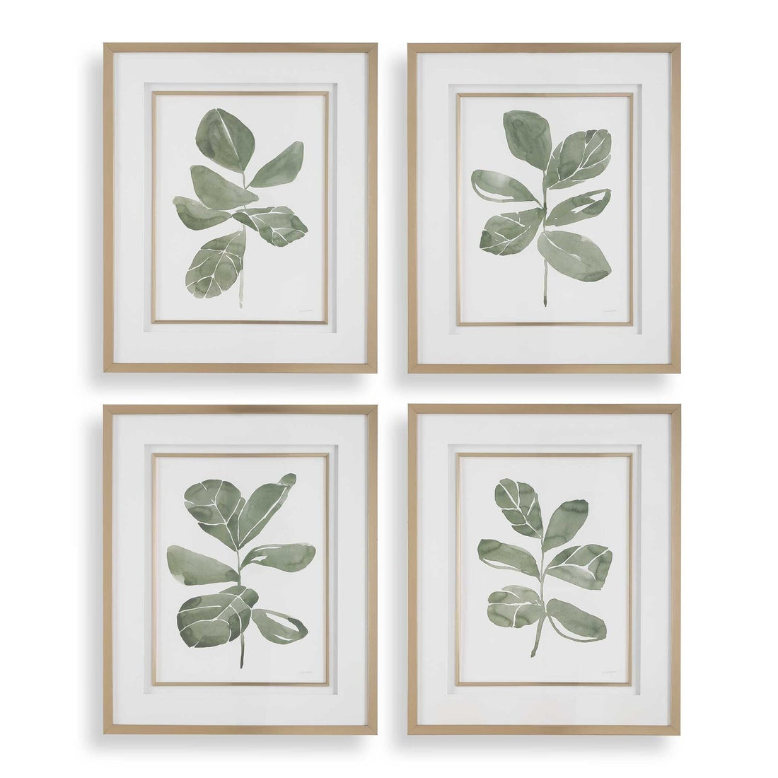 UTTERMOST Fiddle Head Leaf Prints Set Of 4 - Art