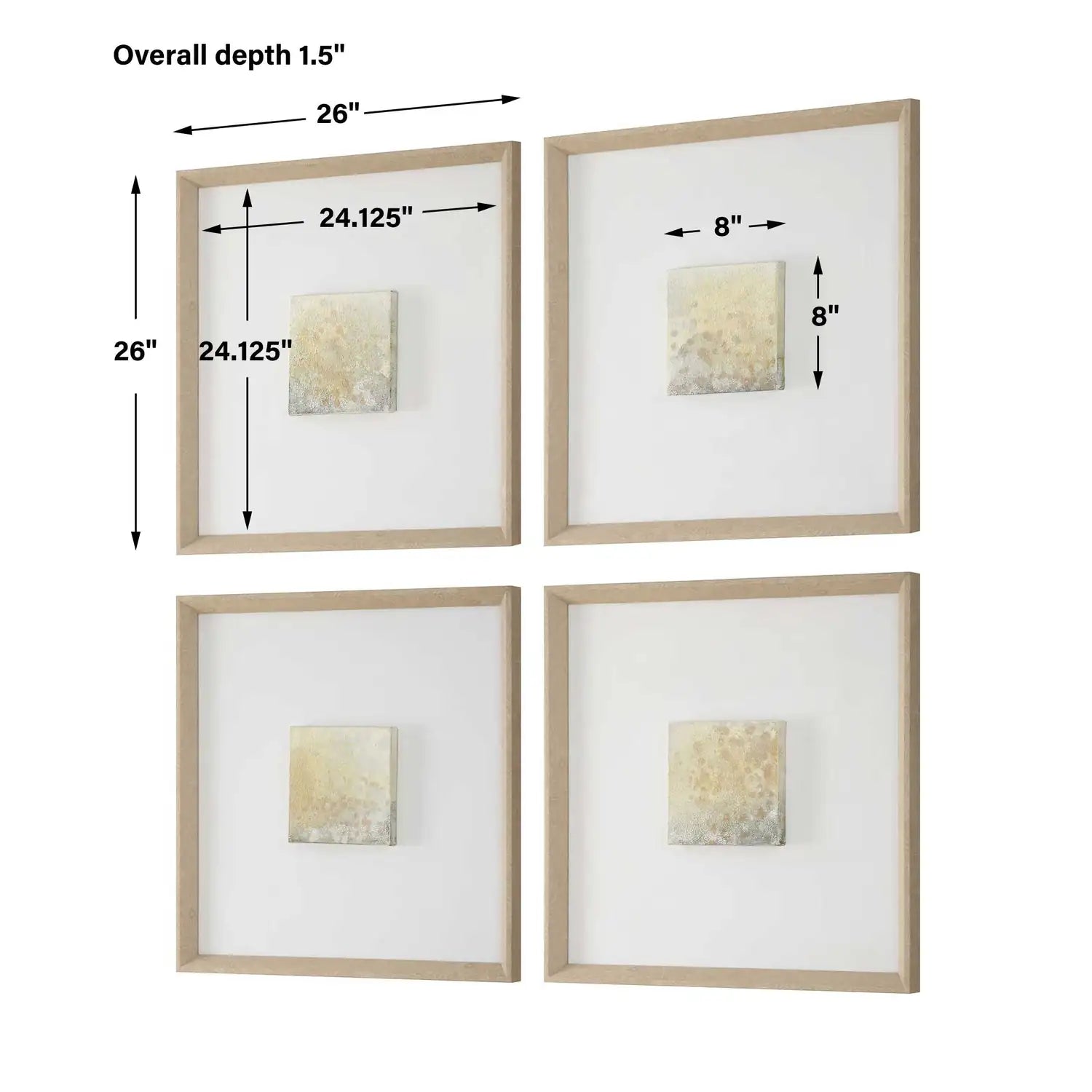 UTTERMOST Now & Then Abstract Art Set Of 4 - Art
