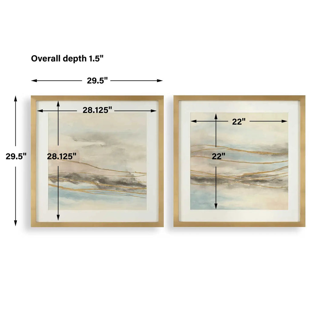 UTTERMOST So Abstract Landscape Prints Set Of 2 - Art