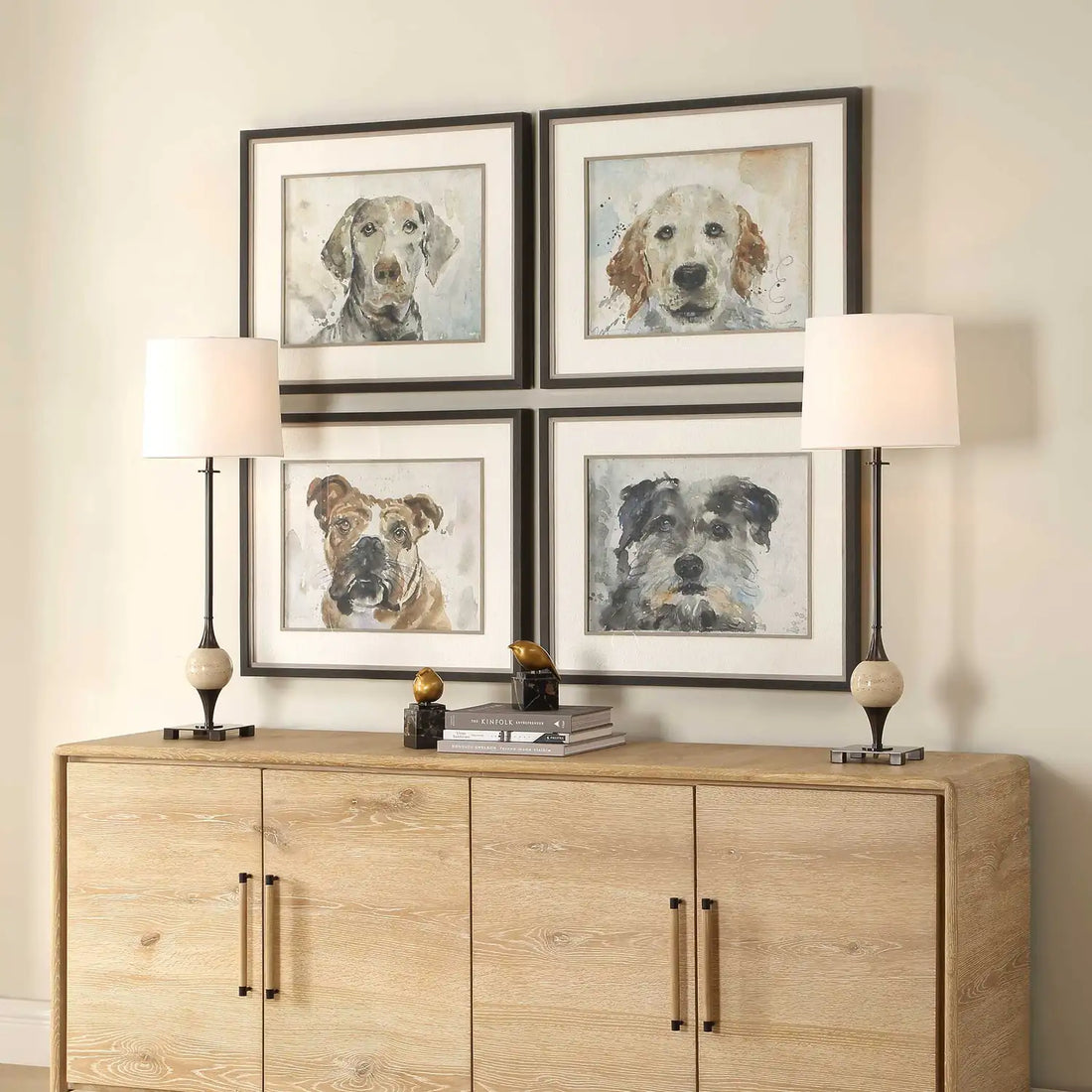 UTTERMOST Dog Days Framed Prints Set Of 4 - Art