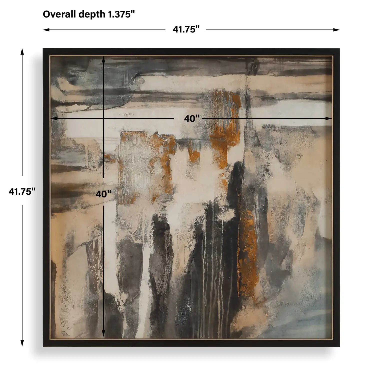 UTTERMOST Landslide Framed Abstract Print - Art
