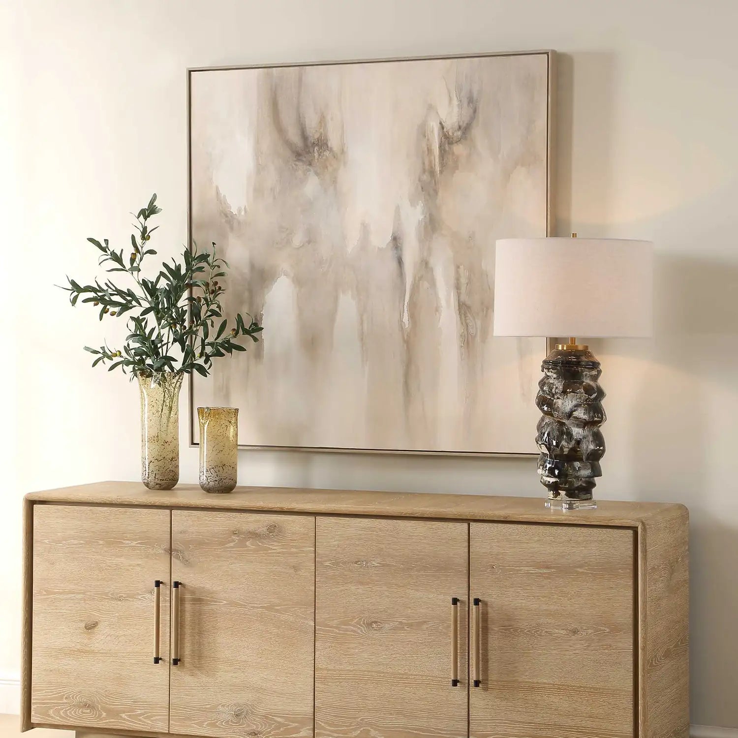 UTTERMOST EMBARK HAND PAINTED ABSTRACT CANVAS - Art