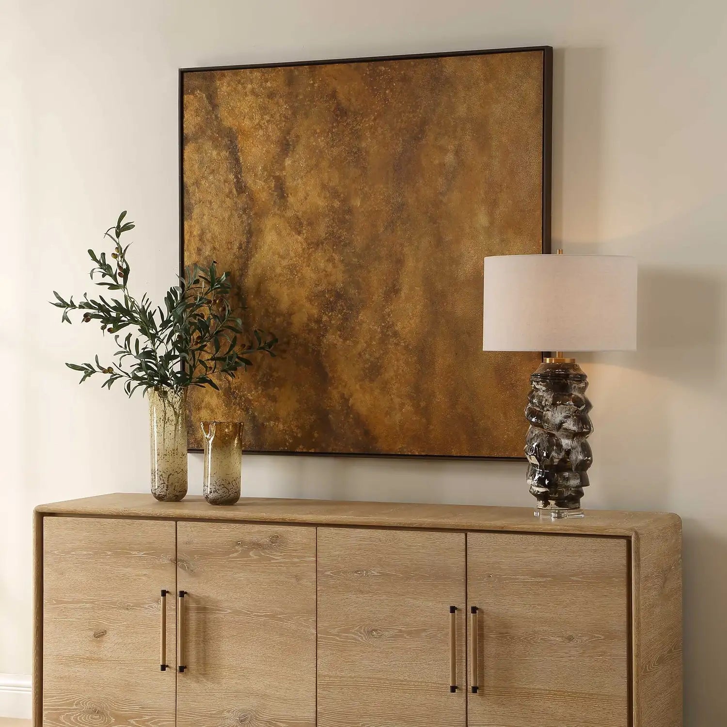 UTTERMOST Burn Hand Painted Canvas - Art