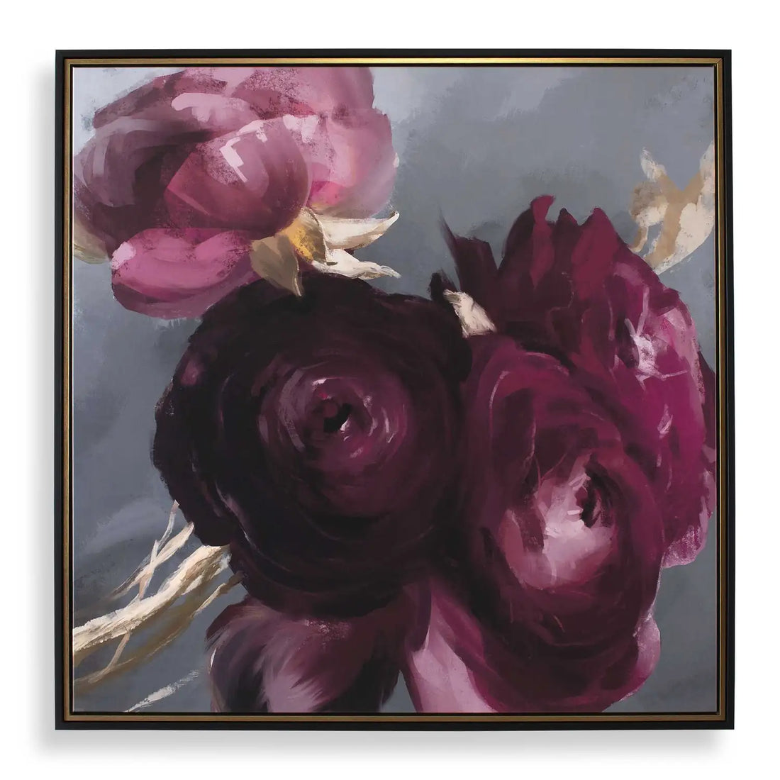 UTTERMOST Plum Ranculus Framed Floral Art - Art