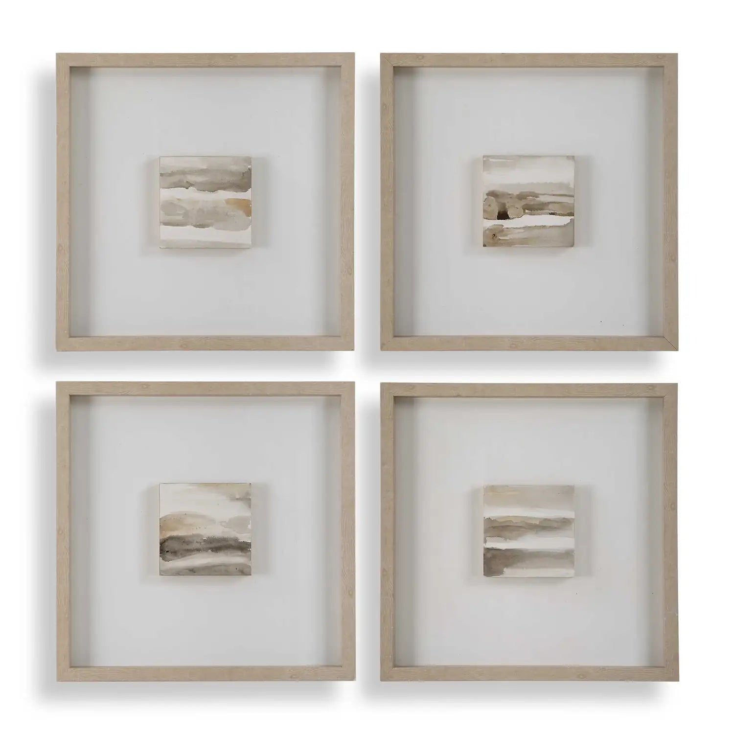 UTTERMOST Studying Sepia Hand Painted Canvases Set Of 4 - Art