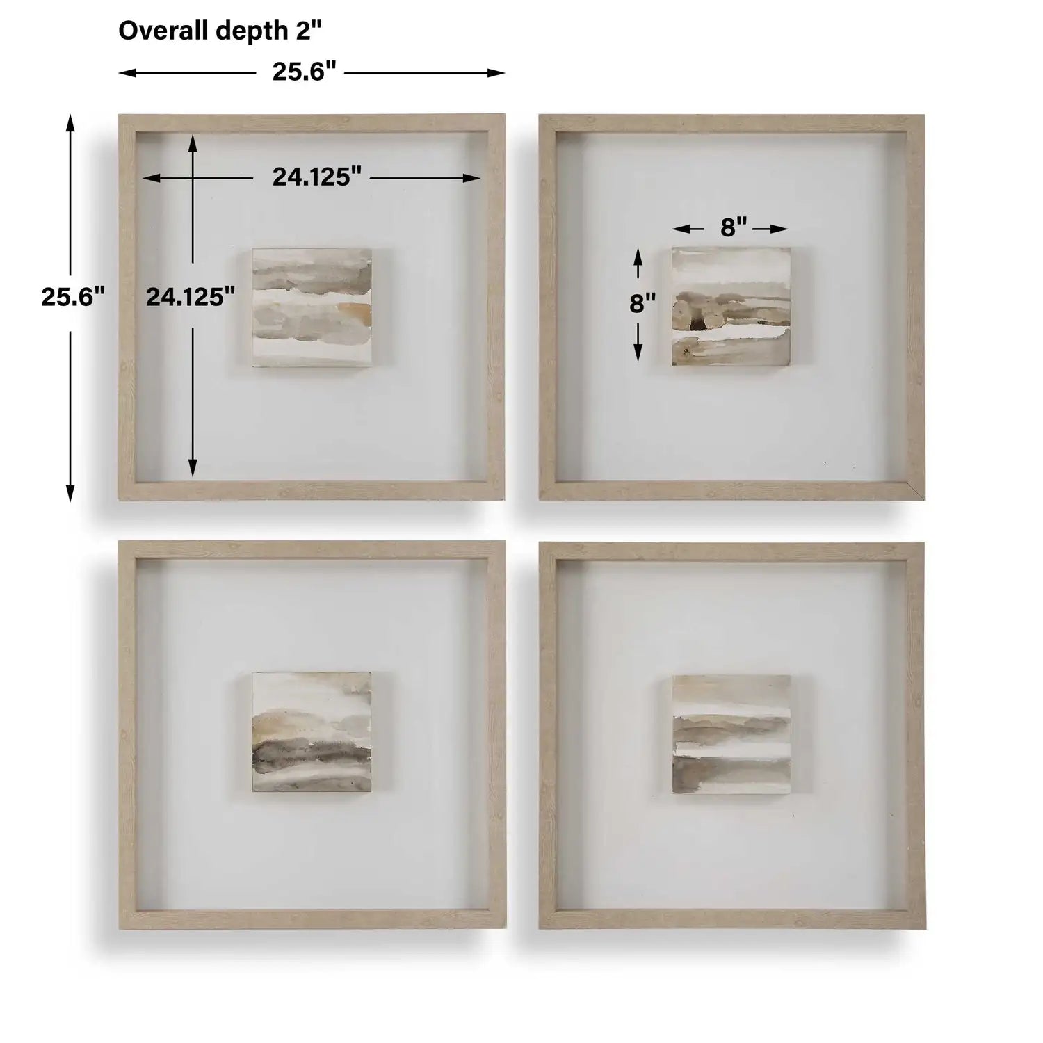 UTTERMOST Studying Sepia Hand Painted Canvases Set Of 4 - Art