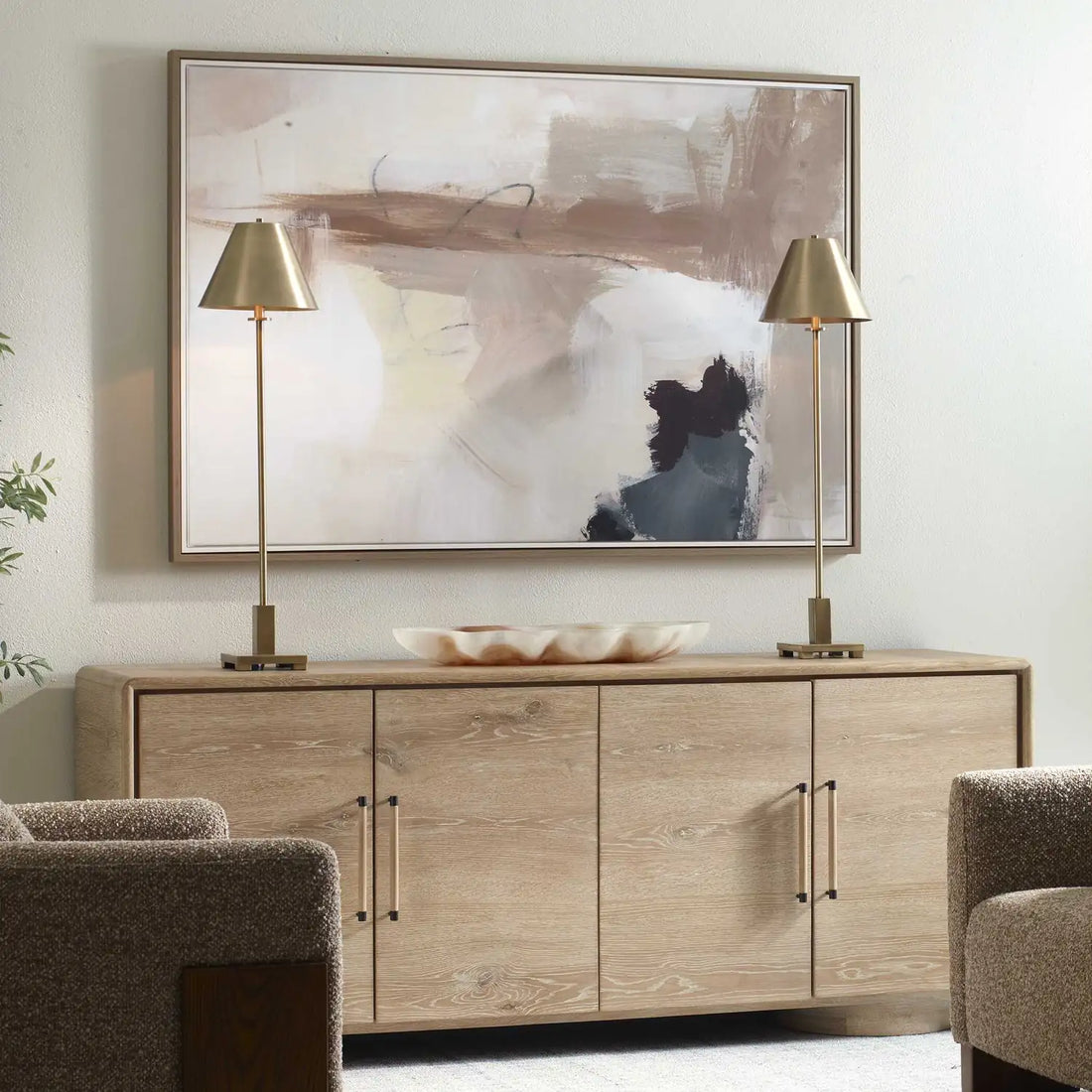 UTTERMOST Bluster Framed Abstract Canvas - Art