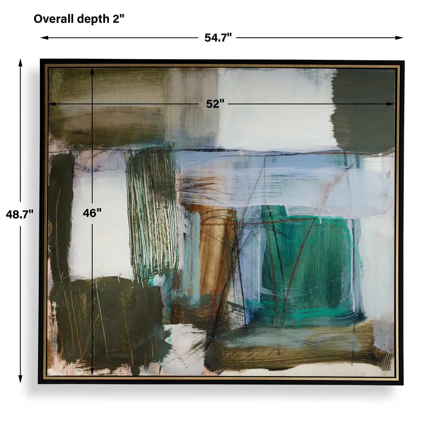 UTTERMOST Fields Framed Abstract Canvas - Art
