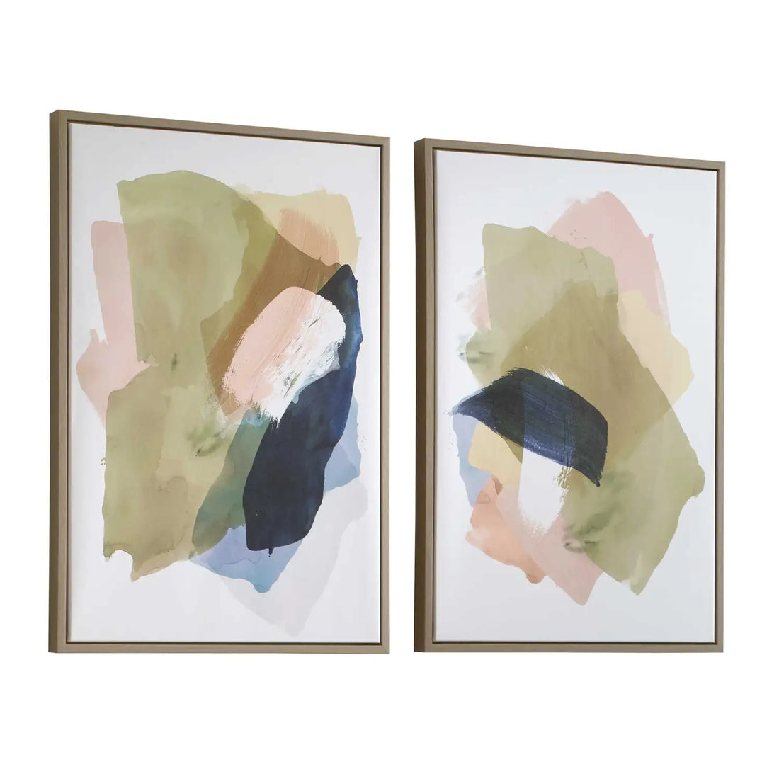 UTTERMOST Abstract Afternoon Framed Canvases Set Of 2 - Art