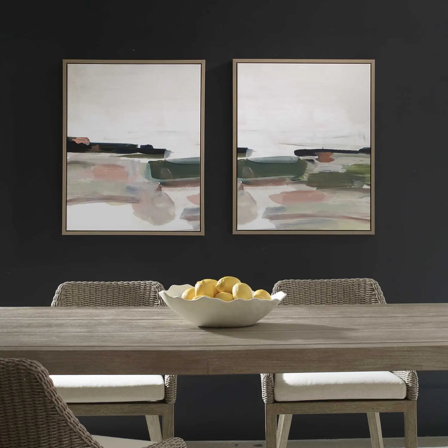 UTTERMOST Just Peaking Framed Abstract Prints Set Of 2 - Art