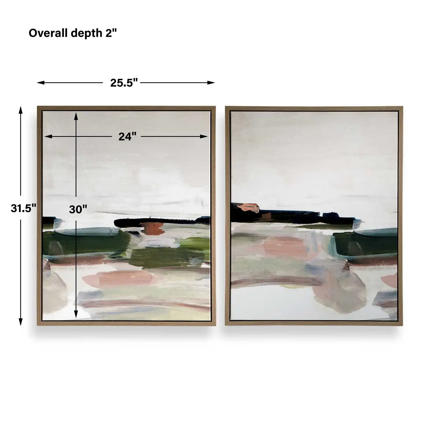 UTTERMOST Just Peaking Framed Abstract Prints Set Of 2 - Art