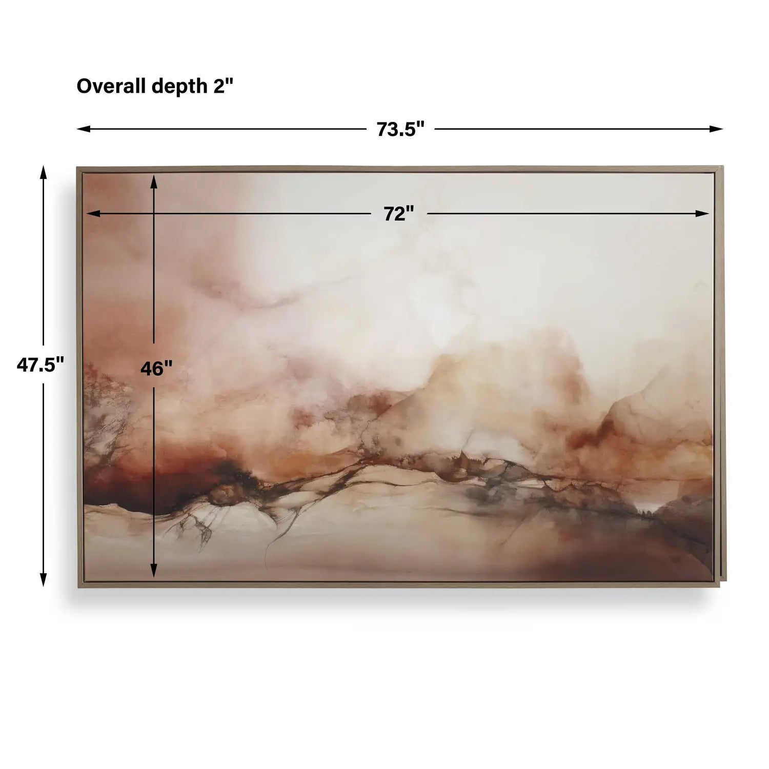 UTTERMOST Rise Framed Modern Canvas - Art