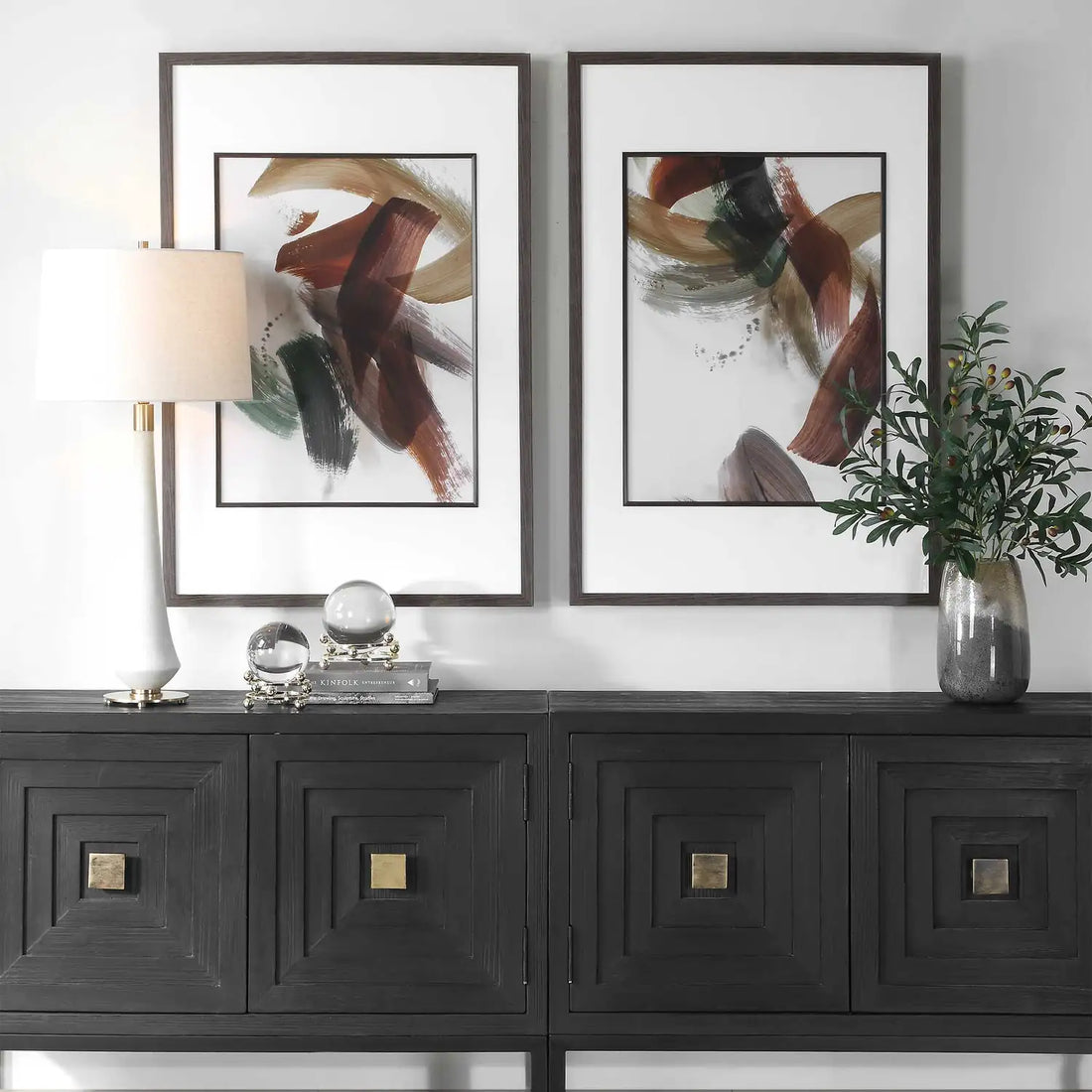 UTTERMOST Velocity Framed Abstract Prints S/2 - Art