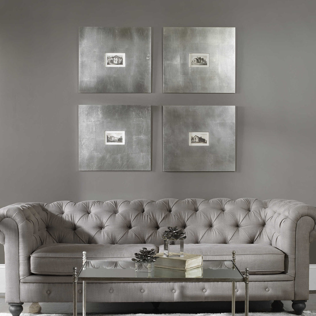 UTTERMOST Historical Buildings Framed Art Set Of 4 - Art