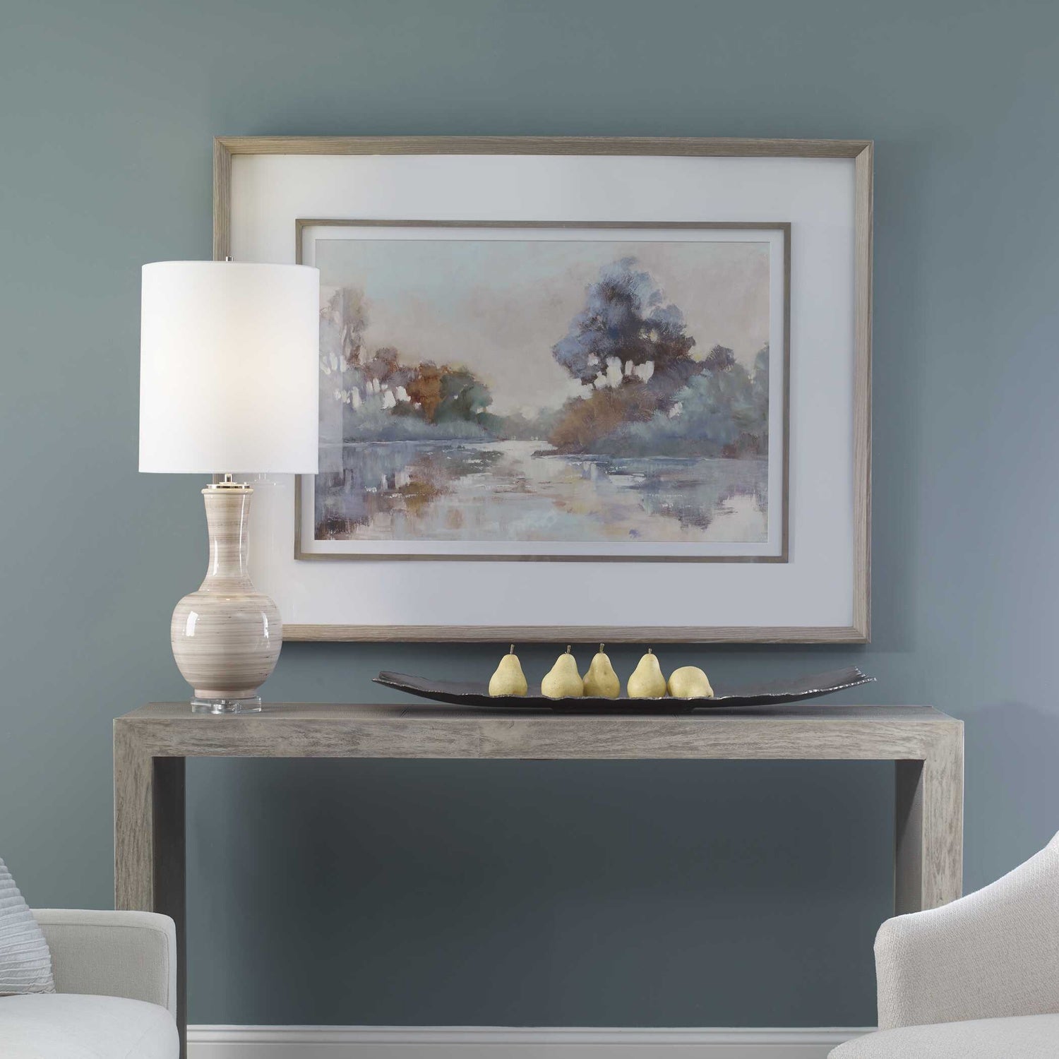 UTTERMOST Morning Lake Watercolor Framed Print - Art