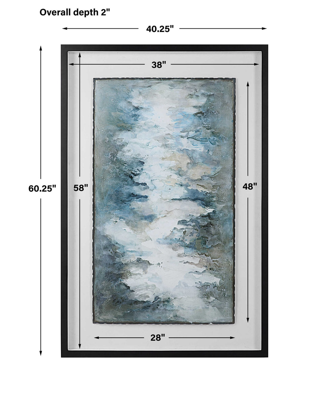 UTTERMOST LAKESIDE GRANDE FRAMED ABSTRACT PRINT - Art