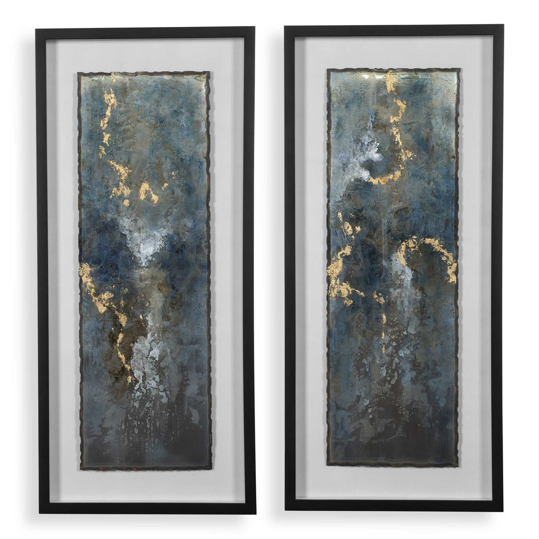 UTTERMOST Glimmering Agate Abstract Prints Set Of 2 - Art