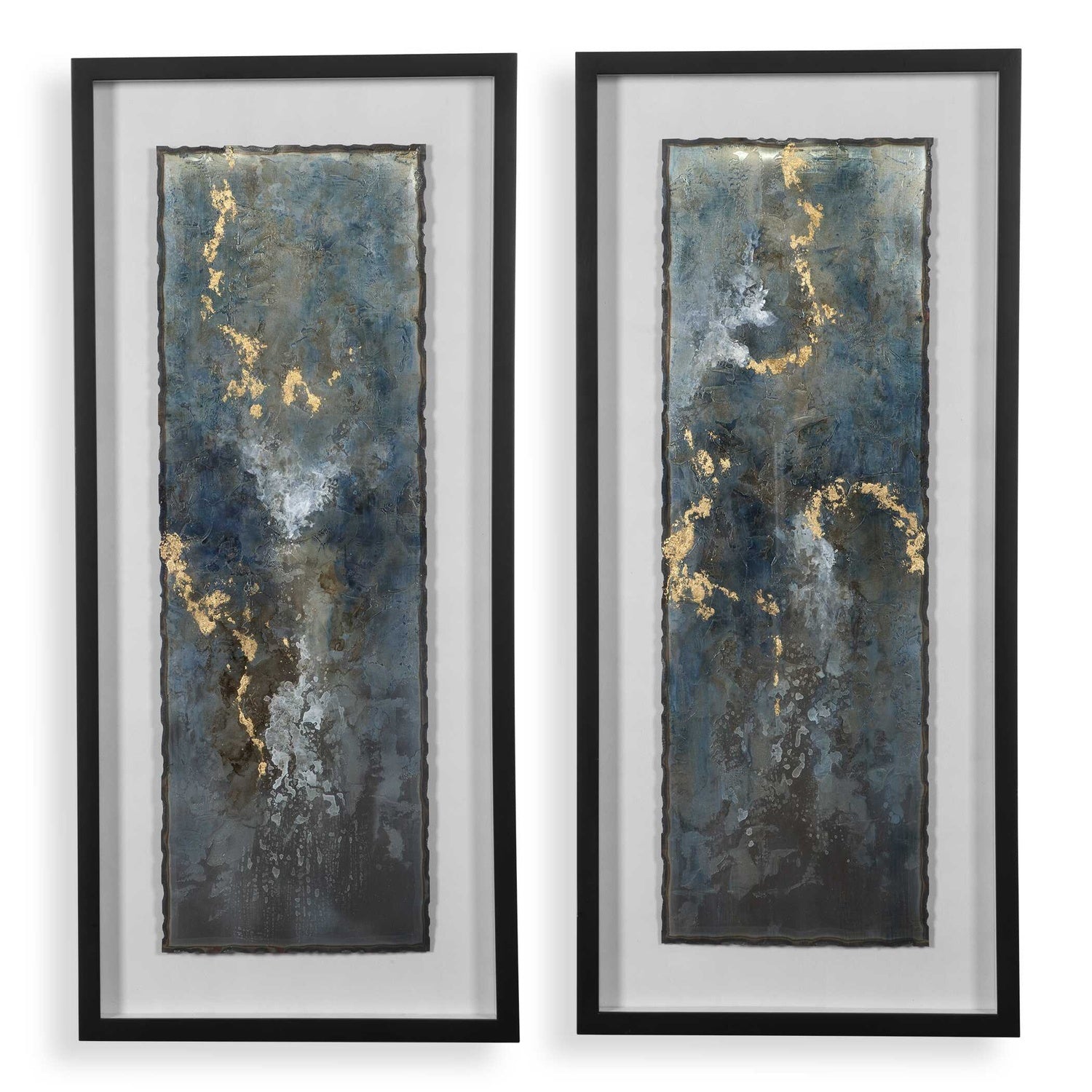 UTTERMOST Glimmering Agate Abstract Prints Set Of 2 - Art