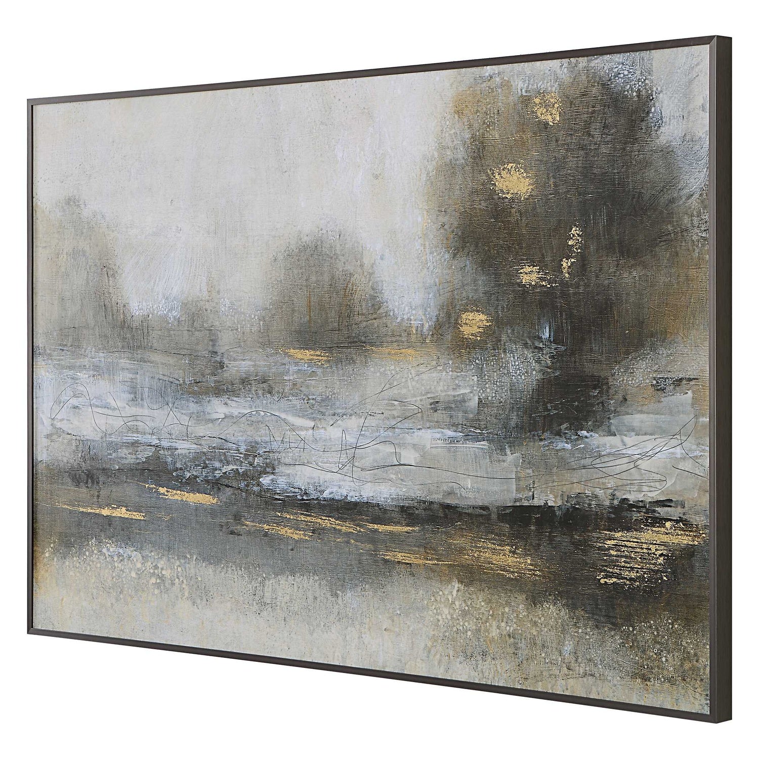 UTTERMOST GILT MISTY LANDSCAPE FRAMED PRINT - Art
