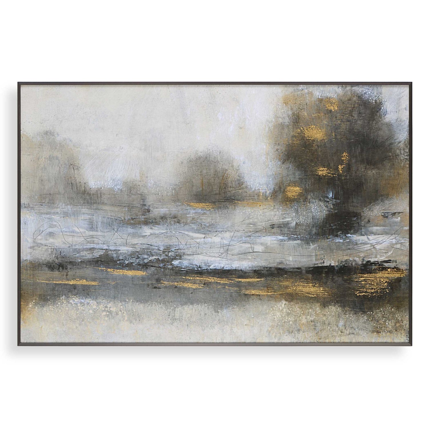 UTTERMOST GILT MISTY LANDSCAPE FRAMED PRINT - Art