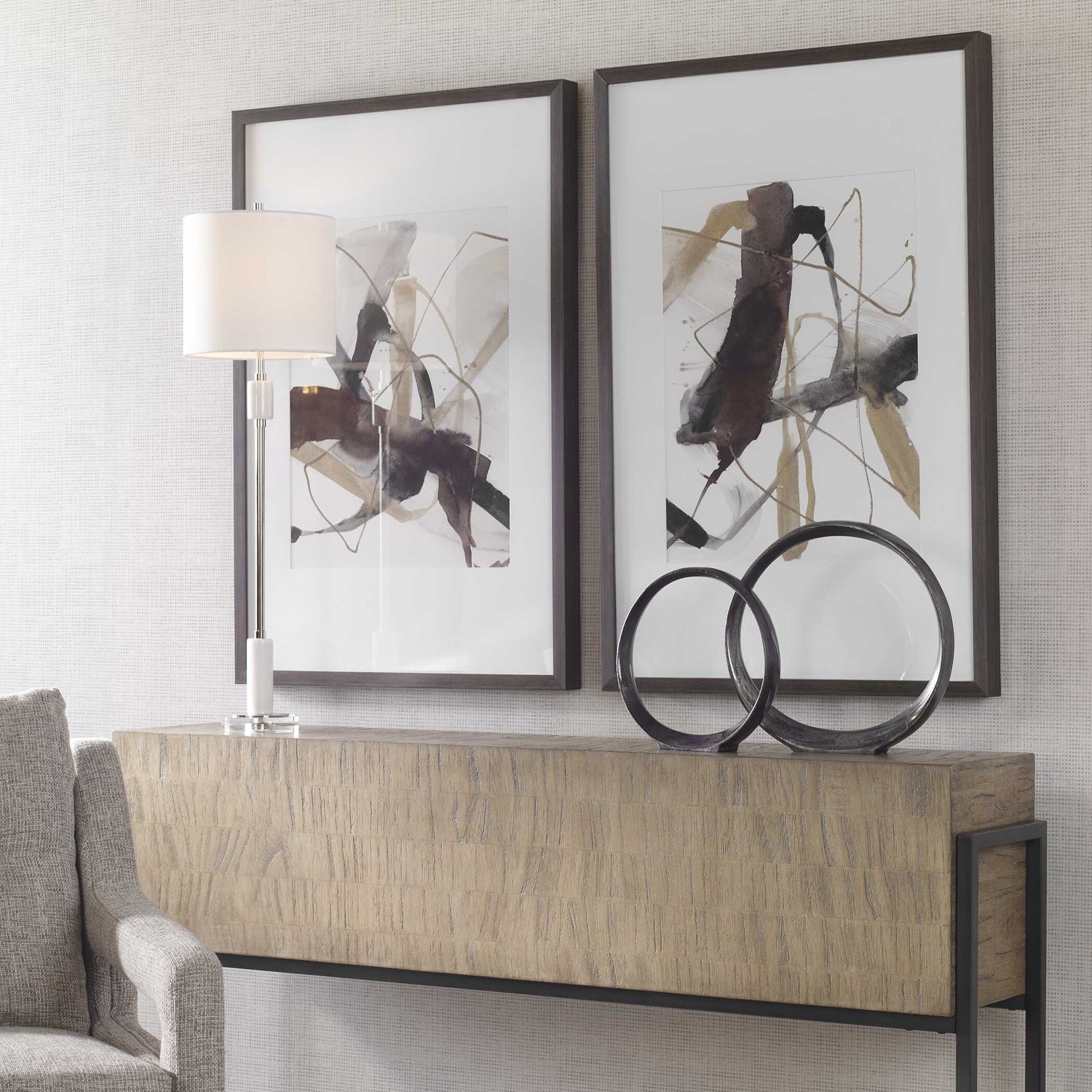 UTTERMOST BURGUNDY INTERJECTION ABSTRACT PRINTS - Art