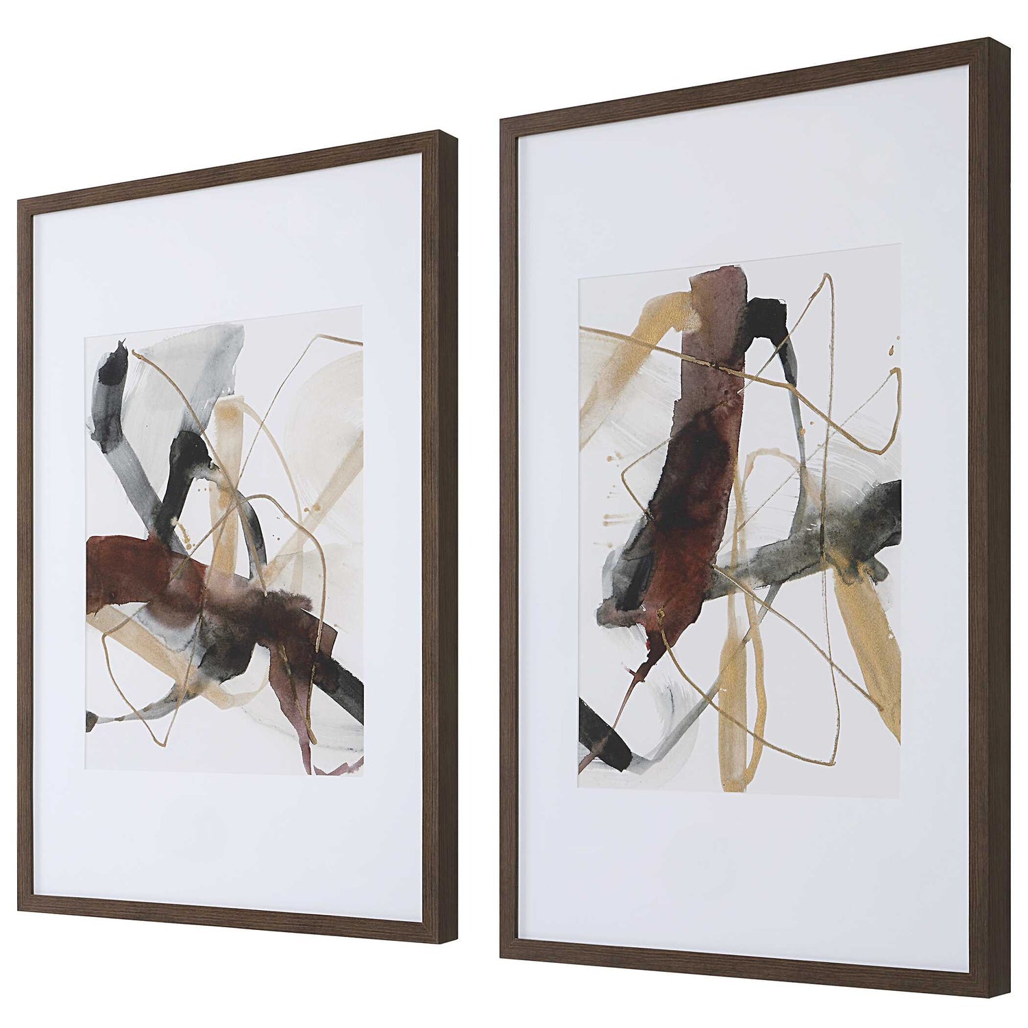 UTTERMOST BURGUNDY INTERJECTION ABSTRACT PRINTS - Art
